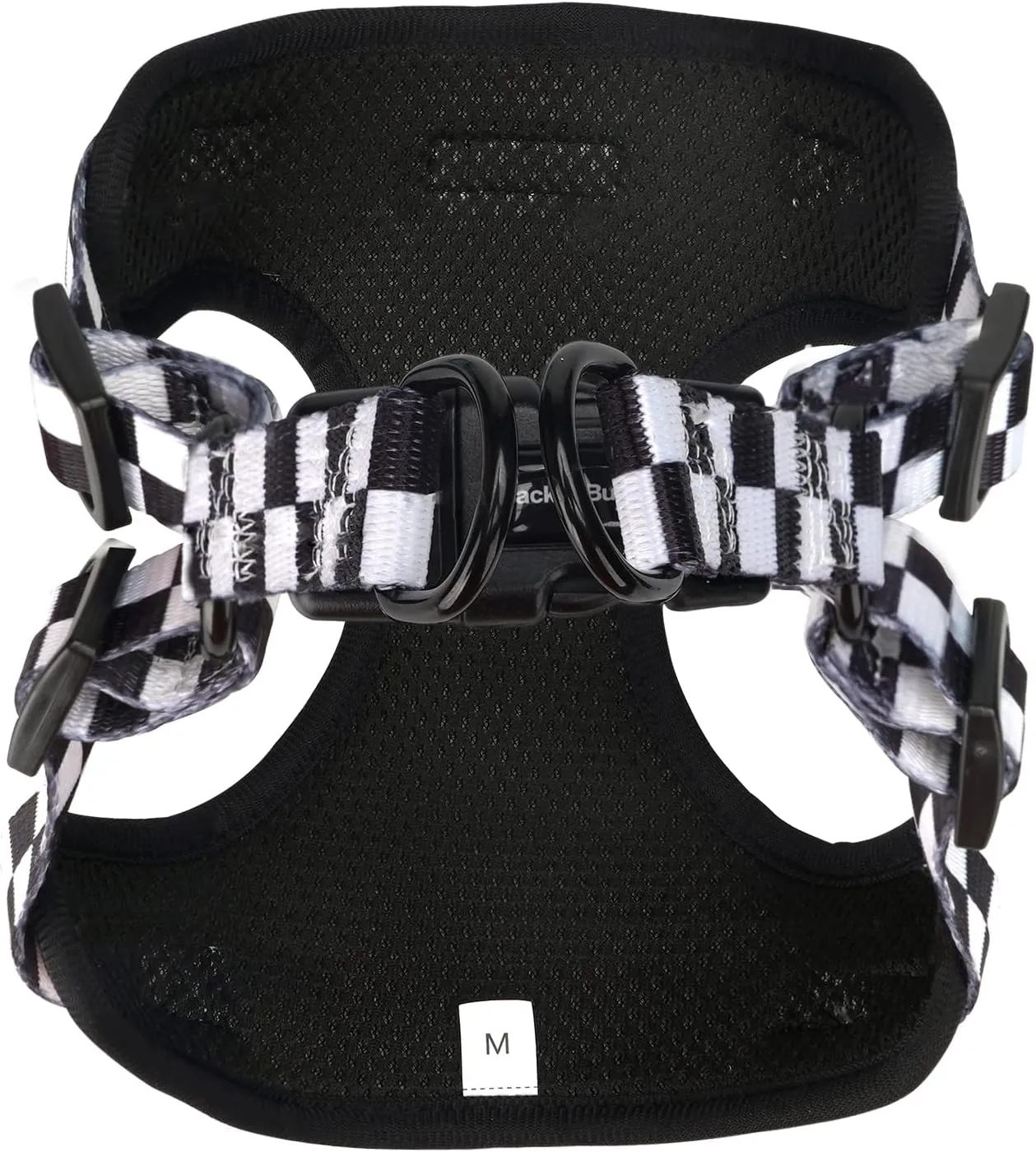 Jack & Bully Dog Harness, No Pull Vest Step-in Adjustable Neoprene Soft with Breathable Mesh, All Weather, French Bulldog (Small, Checkered)