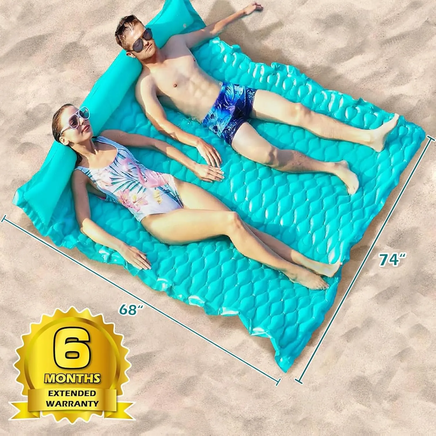 Jasonwell Floating Mat Pool Floats - Giant Inflatable Pool Float Lake Raft Lounge Floating Water Mat for Swimming Pool Floatie Lounger Beach Pool Party Toy for Adults & Kids