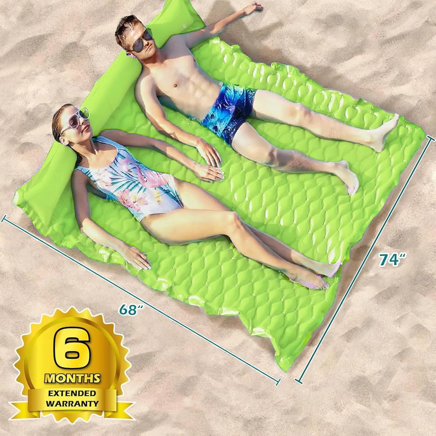 Jasonwell Floating Mat Pool Floats - Giant Inflatable Pool Float Lake Raft Lounge Floating Water Mat for Swimming Pool Floatie Lounger Beach Pool Party Toy for Adults & Kids