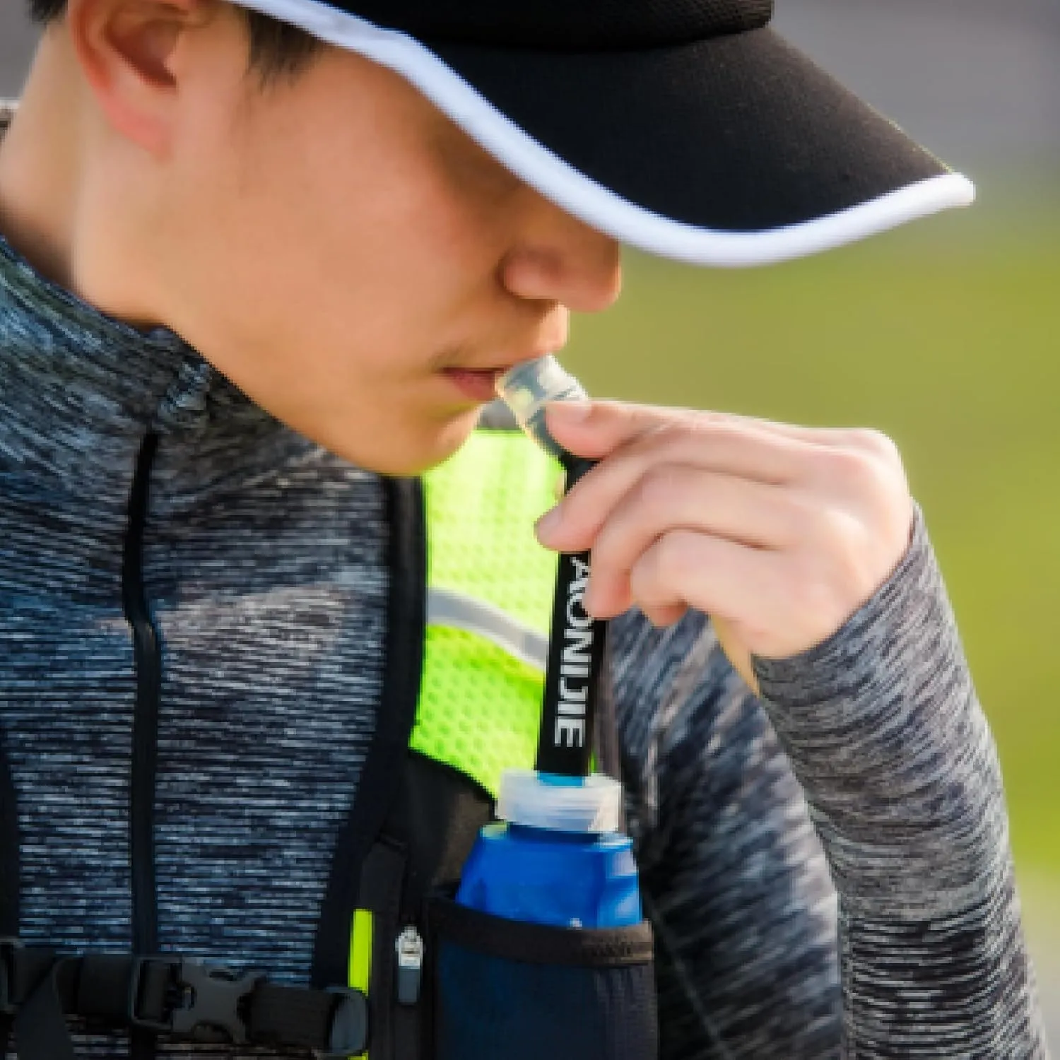 JEELAD Soft Folding Water Bottles BPA-Free Leak-Proof Hydration Water Bladder TPU Soft Running Water Collapsible Bottles Ideal for Running Hiking Cycling Outdoor (#09 250ml-TPU Water Bottle)