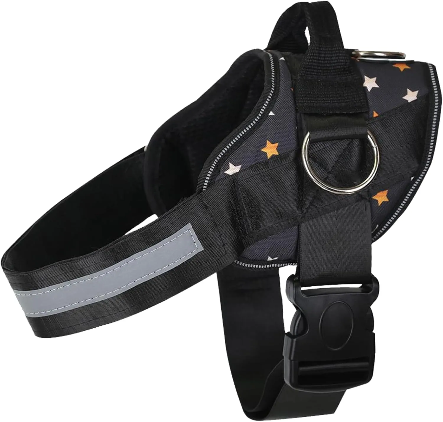 Joyride Basic Essential Dog Harness 1.0 - Small, Medium, Large Dogs, No-Pull Pet Vest with 3 Side Rings for Leash Placement, Adjustable for Training (Fall Stars, S)