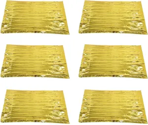 JTLB Emergency Blanket 130x210cm Portable Multifunctional Emergency Water Proof Thermal Blanket (Gold)