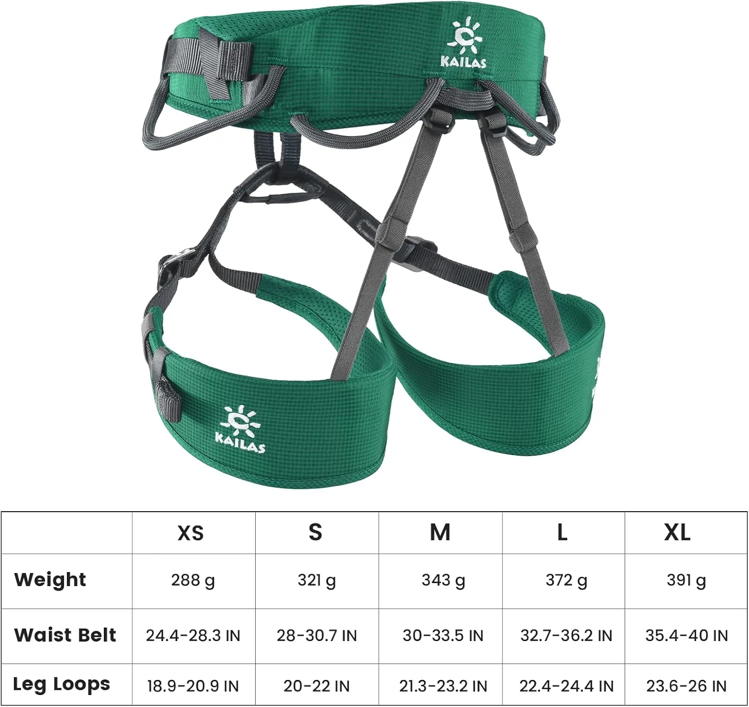 KAILAS B4 Rocking Climbing Harness Adjustable Roofing Harness Rescue Safety Harness Tree Climbing Harness Spikes