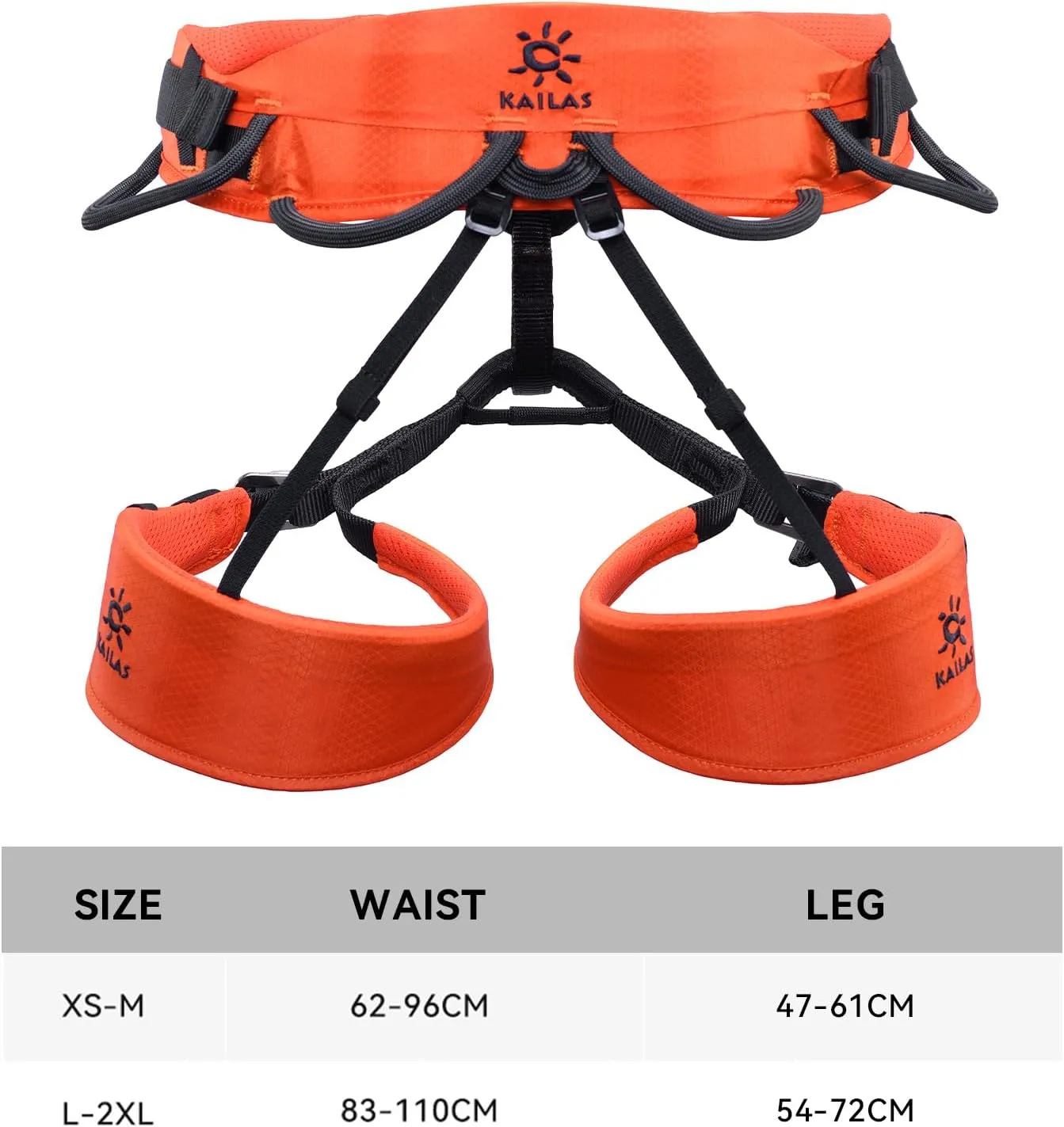 KAILAS B4 Rocking Climbing Harness Adjustable Roofing Harness Rescue Safety Harness Tree Climbing Harness Spikes