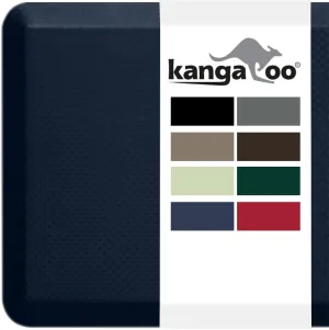 KANGAROO Thick Ergonomic Anti Fatigue Mats for Kitchen Floor, Cushioned Standing Office Desk Mat, Waterproof Scratch Resistant Topside, Supportive All Day Comfort Padded Foam Rugs, 20x32, Navy