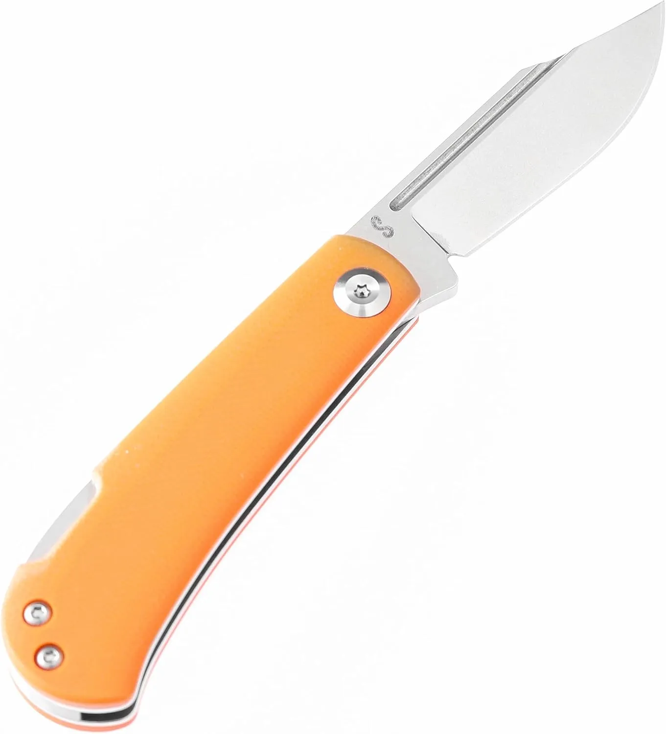 KANSEPT Wedge Folding Knife, Tanto Point, 154CM Material, G10 Handle, Orange, T2026B8, EDC, Back Lock, 2.45'' Blade, Ideal for Hiking, Hunting, Fishing, Camping