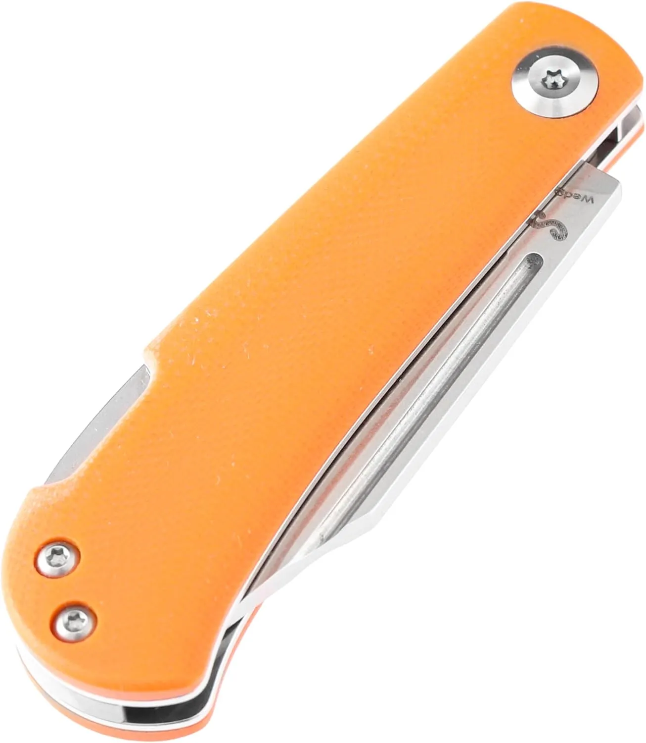 KANSEPT Wedge Folding Knife, Tanto Point, 154CM Material, G10 Handle, Orange, T2026B8, EDC, Back Lock, 2.45'' Blade, Ideal for Hiking, Hunting, Fishing, Camping