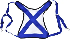 Keenso Fishing Vest Belt Adjustable Shoulder Harness Tackle Gear with Padded Back & Mesh Ventilation Blue/White 44x44cm