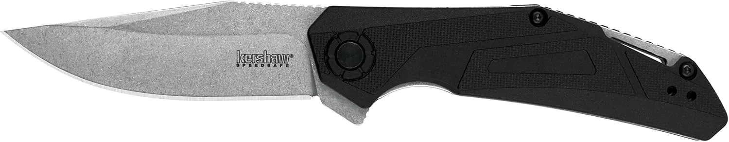 Kershaw Camshaft Pocket Knife; 3" 4Cr14 Steel Blade; Assisted Folder Opening Knife; Outdoor, EDC,black