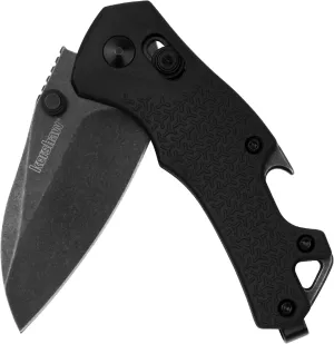 Kershaw Craze Folding Pocket Knife, EDC Friendly, 2.35 inch Blade, Duralock, Black GFN Handle, Bottle Opener, Pocketclip