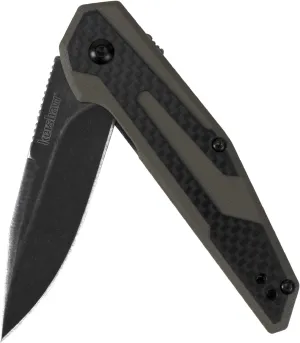 Kershaw Fraxion Folding Pocketknife, 8Cr13MoV Steel Clip-Point Blade, KVT Manual Open, Inset Liner Lock, Lightweight with Reversible Deep Carry Pocketclip, Multiple Styles