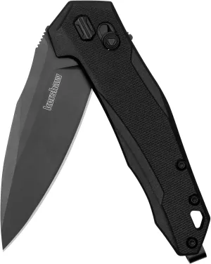 Kershaw Monitor Folding Pocket Knife, 3 Inch Black Blade with D2 Steel, DuraLock Locking Mechanism, Pocketclip