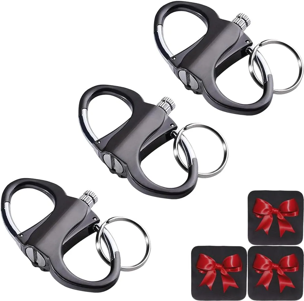 Key Chain Lighter Match, Keychain Lighter, Metal Keychains Lighters for Outdoor Car and Home, Metal Mini Waterproof Key Ring Lighterss, Reusable Survival Big Camper Keychains Lighters Stick(3PCS)
