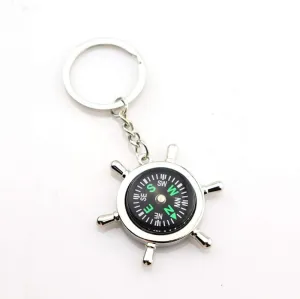 Key RinKey Keychain Portable Camping Hiking Travel Outdoor Mini Compasses Wild Survival Pocket Tool Navigation Compasses