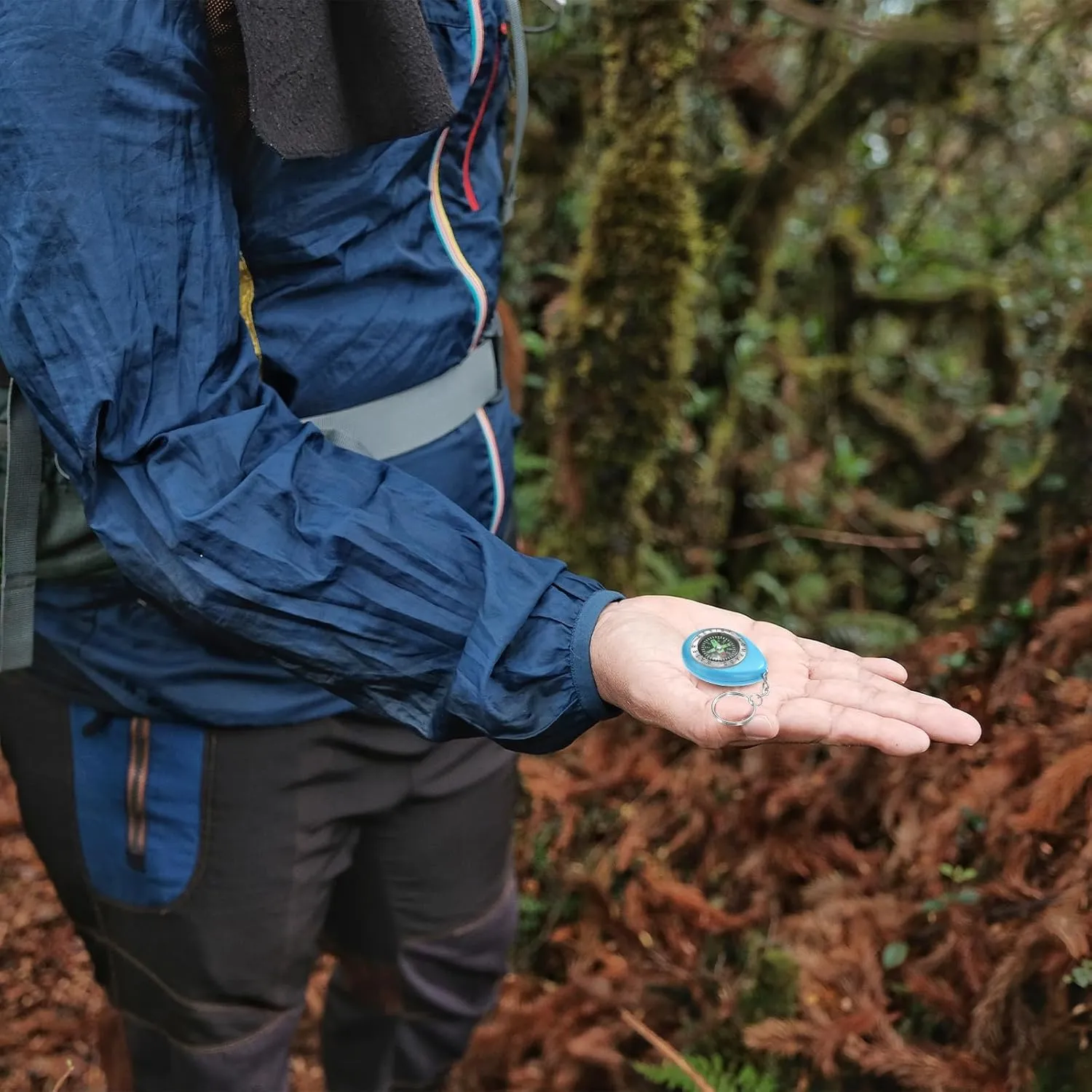 Keychain Compass - Survival Pocket Mini Compass Bulk with Key Ring for Hiking