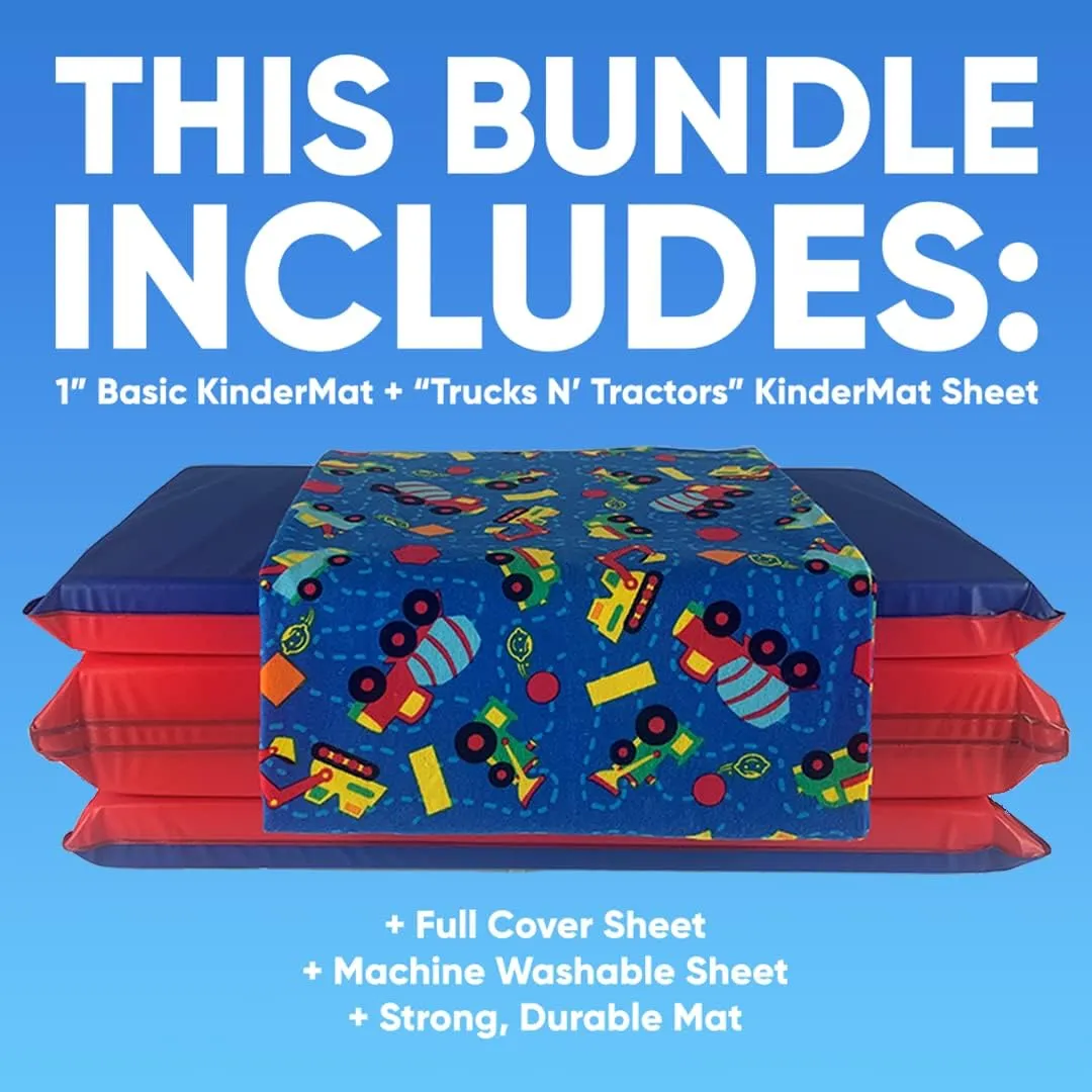 KinderMat Full Nap Mat and Washable Covers
