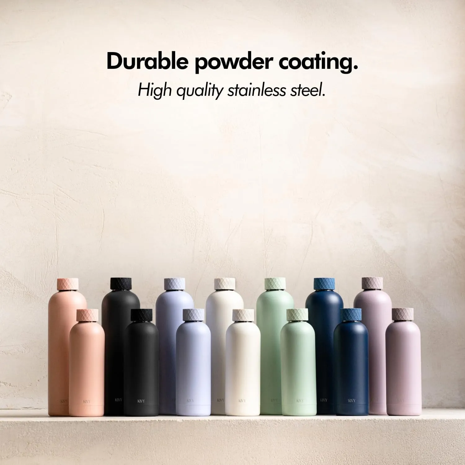 KIVY Stainless Insulated Water Bottle - 32oz Leak Proof, Gym Screw Top