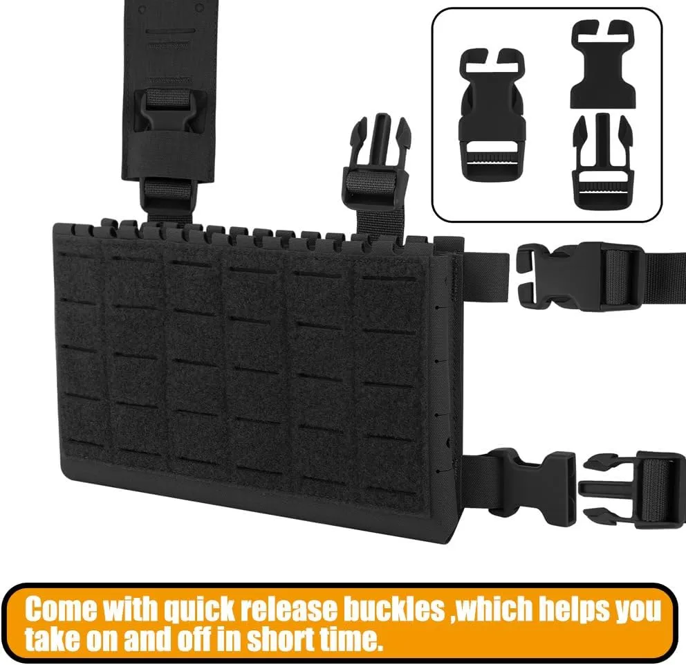 KRYDEX Laser Cut Shoulder Strap H Harness and Back Strap with Quick Release Buckles for MK3 MK4 MK5 Chest Rig