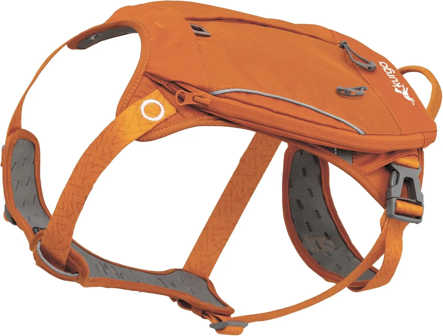 Kurgo Cascade Harness, Hiking Backpack for Dogs, Pet Harness with Backpack for Camping with a Dog (Orange, Large)