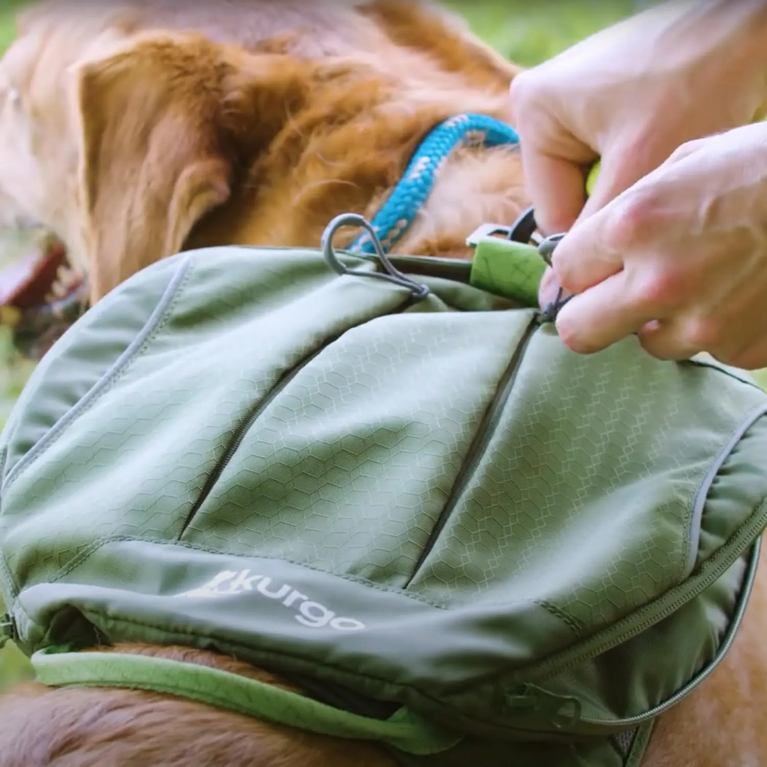 Kurgo Cascade Harness, Hiking Backpack for Dogs, Pet Harness with Backpack for Camping with a Dog (Orange, Large)