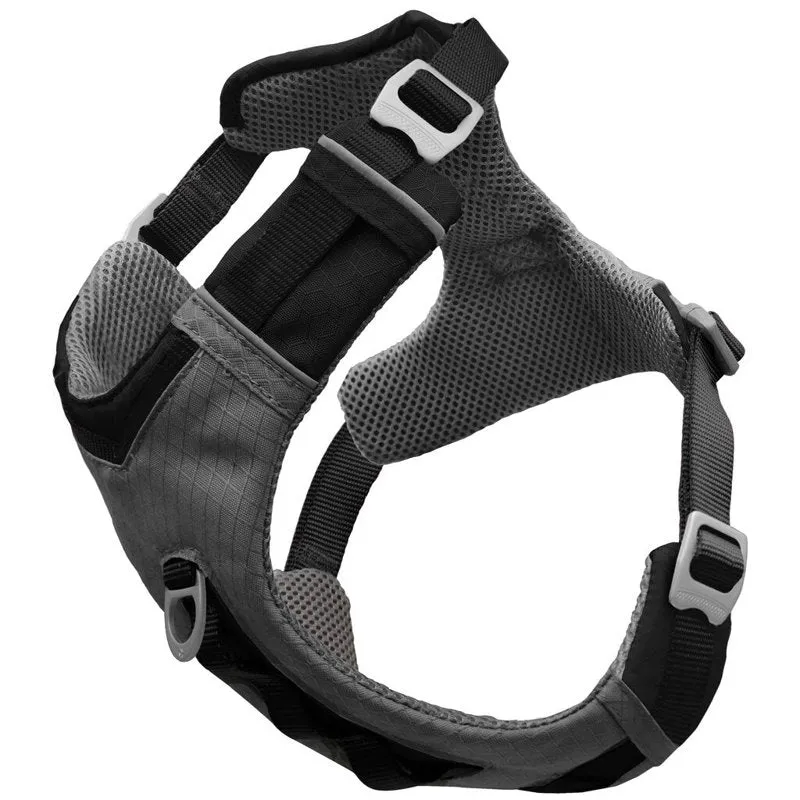 Kurgo Journey Air Dog Harness, Vest Harnesses for Dogs, Pet Hiking Harness for Running & Walking, Reflective, Padded, Includes Control Handle, No Pull Front Clip (Black, Large)
