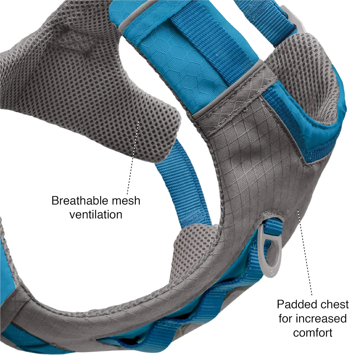 Kurgo Journey Air Dog Harness, Vest Harnesses for Dogs, Pet Hiking Harness for Running & Walking, Reflective, Padded, Includes Control Handle, No Pull Front Clip (Coral, Small)
