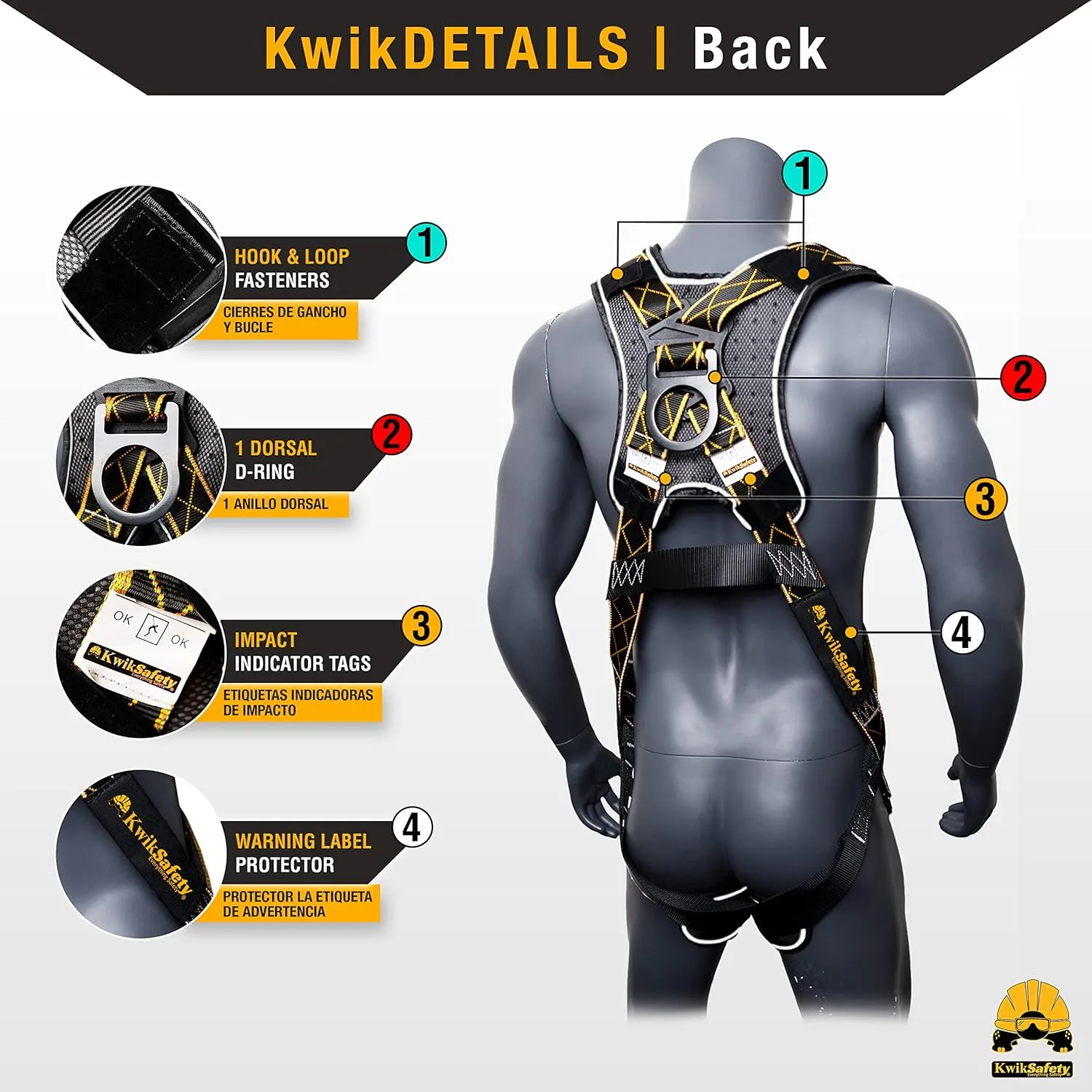 KwikSafety - Charlotte, NC - TORNADO DiamondBACK Safety Harness [Full Body Single D-Ring] Fall Protection