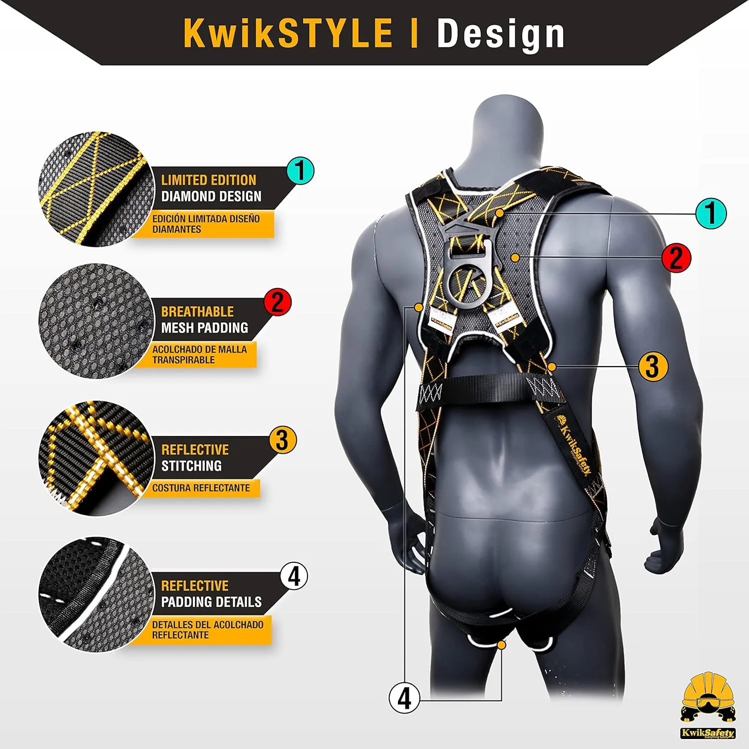 KwikSafety - Charlotte, NC - TORNADO DiamondBACK Safety Harness [Full Body Single D-Ring] Fall Protection