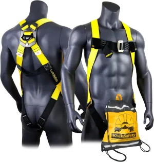 KwikSafety - Charlotte, NC - TORNADO Fall Protection Safety Harness [Full Body Single D-Ring] Construction ANSI Tested OSHA