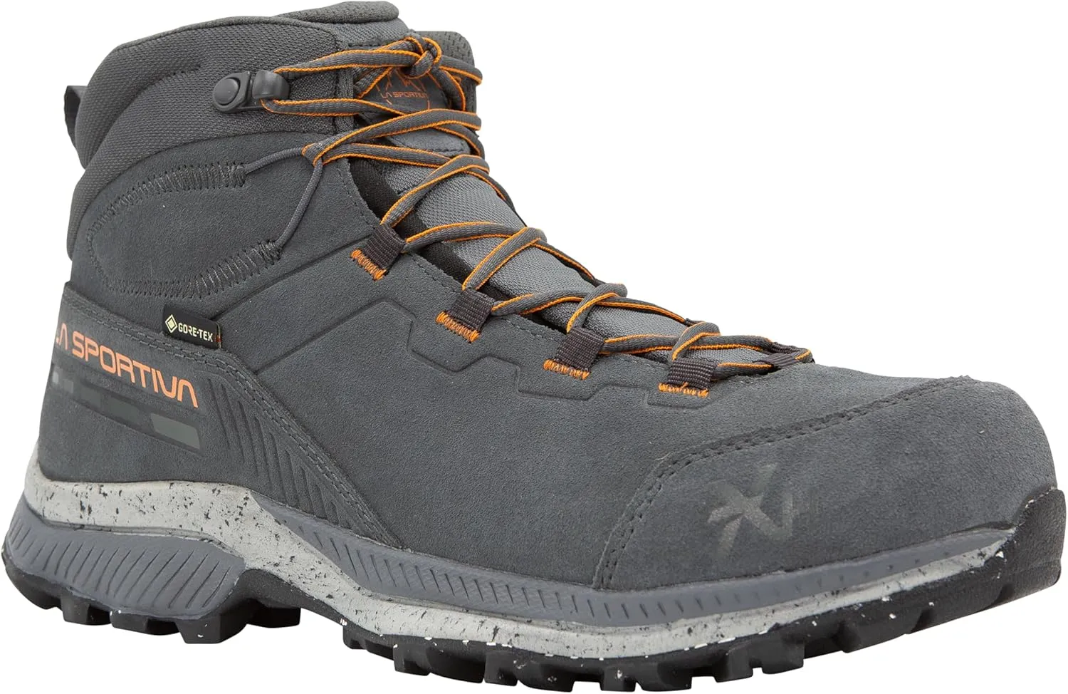 La Sportiva Mens TX Hike Mid Leather GTX Waterproof Hiking Boots, Metal/Hawaiian Sun, 10 US | 38.5 EU