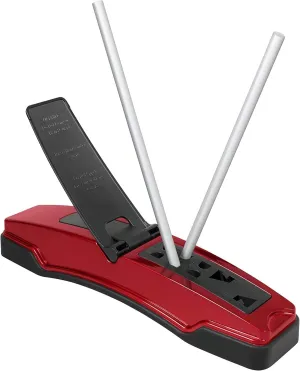 Lansky Master's Edge Knife Sharpener For Straight & Serrated Blades (Red) - MEDGE1
