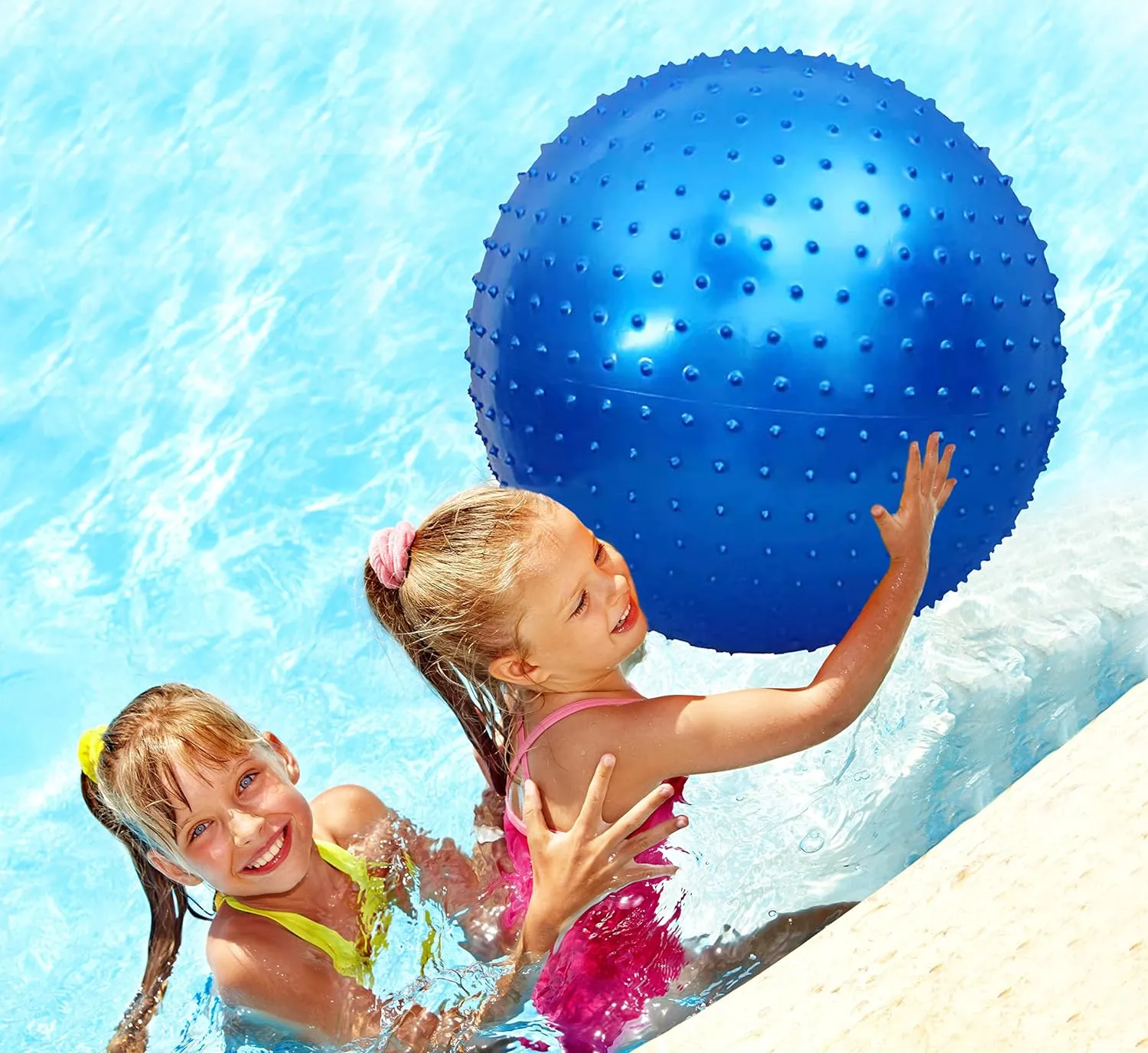 Large Sensory Massage Ball for Kids, 33.5" 85CM Bouncy Exercise Ball for Toddlers, Big Inflatable Balls with Tactile Spikes, Outdoor Giant Yoga Ball, Large Beach Balls