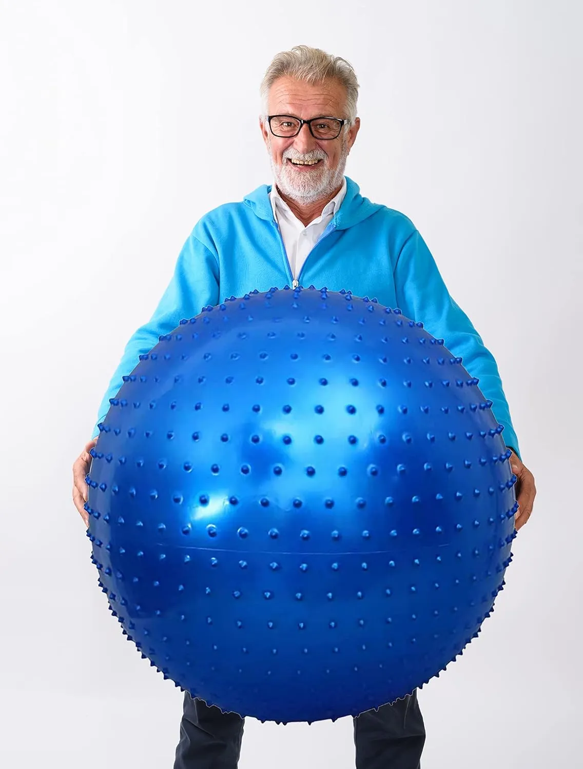 Large Sensory Massage Ball for Kids, 33.5" 85CM Bouncy Exercise Ball for Toddlers, Big Inflatable Balls with Tactile Spikes, Outdoor Giant Yoga Ball, Large Beach Balls