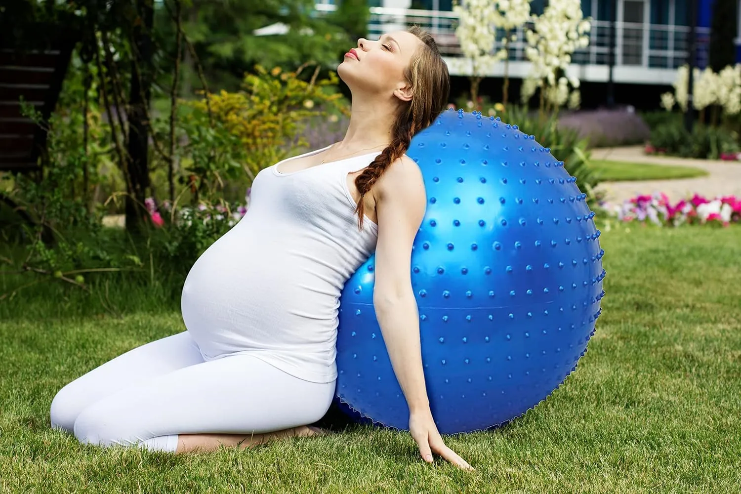 Large Sensory Massage Ball for Kids, 33.5" 85CM Bouncy Exercise Ball for Toddlers, Big Inflatable Balls with Tactile Spikes, Outdoor Giant Yoga Ball, Large Beach Balls