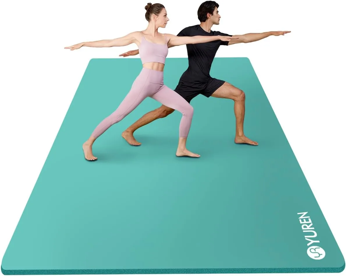 Large Yoga Mat 78.7"x51" 10mm Thick Exercise Mat for Home Workout, Yoga, Pilates, Fitness, High-density NBR Foam Workout Mat, with Carrying Yoga Bag