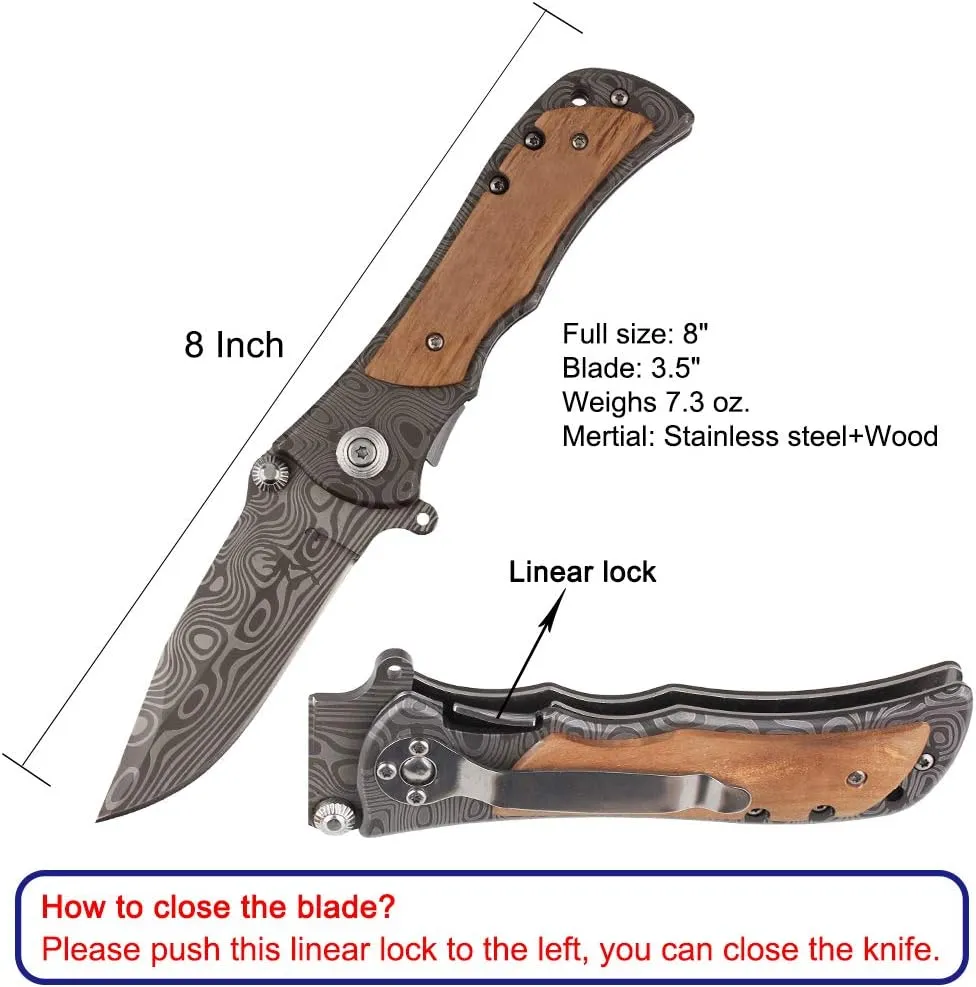 Laser Engraved Pocket Knife with monogrammed from A-Z