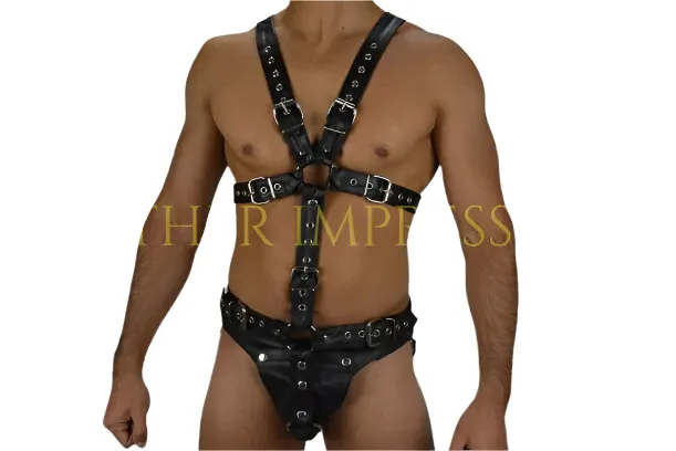 Leather Full Body Harness For Gay