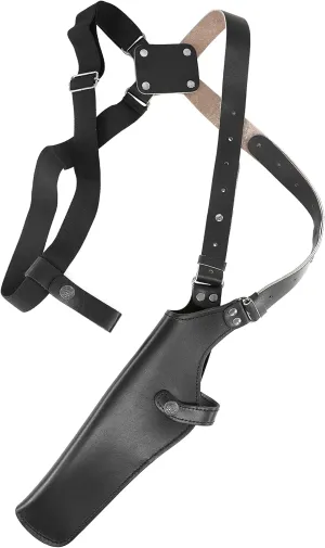 Leather Vertical Shoulder Holster with Suede Lining Fits Beretta CZ 75 Browning HP Sig Sauer P226 Springfield S&W up to 5" RH Handmade!