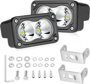 LED Pods, AKD Part 3 Inch CREE LED Off Road Driving Lights 40W Spot Small LED Fog Lights Pods Ditch Lights Backup Light 2 Packs for Truck Motorcycle UTV ATV SUV Surron Toyota
