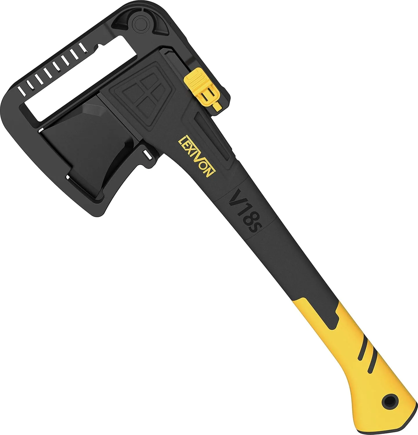 LEXIVON V18s Splitting Axe, 18-Inch Lightweight Fiber-Glass Composite Handle & Ergonomic TPR Grip | Protective Carrying Sheath Included (LX-V18s)