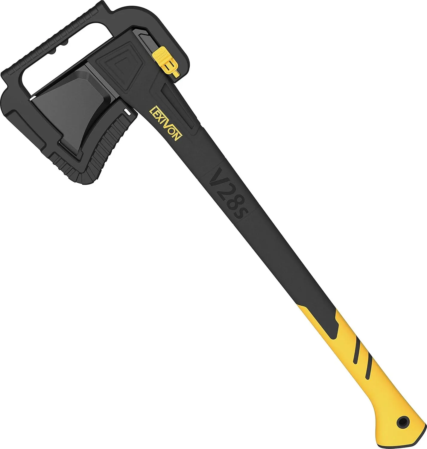 LEXIVON V28s Splitting Axe, 28-Inch Lightweight Fiber-Glass Composite Handle & Ergonomic TPR Grip | Protective Carrying Sheath Included (LX-V28s)
