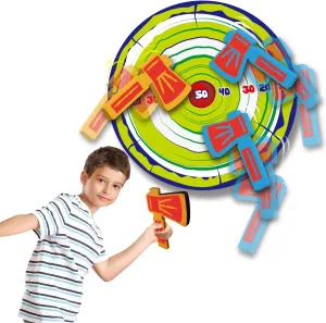 Liberty Imports Foam Axe Throwing Game - Indoor Outdoor Toy Lumberjack Hatchet Toss Ax Game with 4 Foam Axes, One 22” Easy Fold Target for Kids and Adults