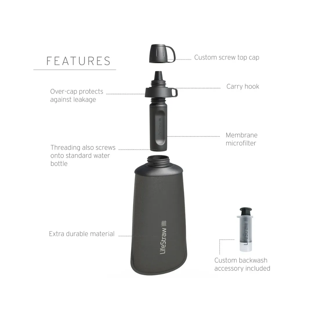 LifeStraw Peak Series Collapsible Squeeze Bottle 1L