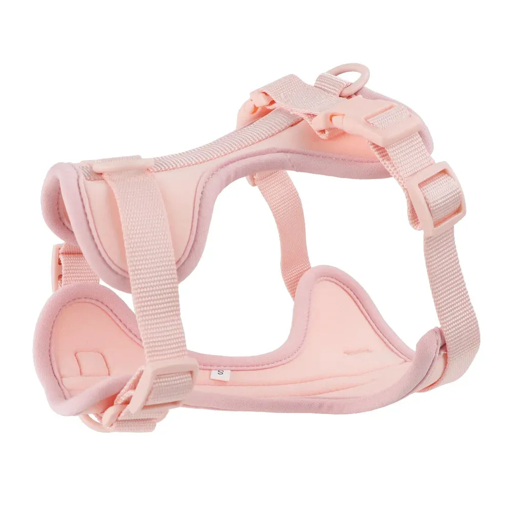 Light Pink Double Dog Leash Set - Adjustable PVC Harness