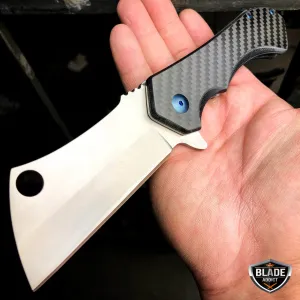 LIMITED EDITION CARBON FIBER TACTICAL Ball Bearing Assisted Pocket Knife CLEAVER