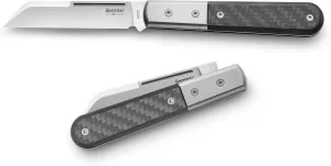 LionSTEEL The Barlow - Traditional Gentlemen’s Folding Pocket Knife, Collector Quality Folder for EDC, Titanium Bolsters, M390 Steel, Made in Italy