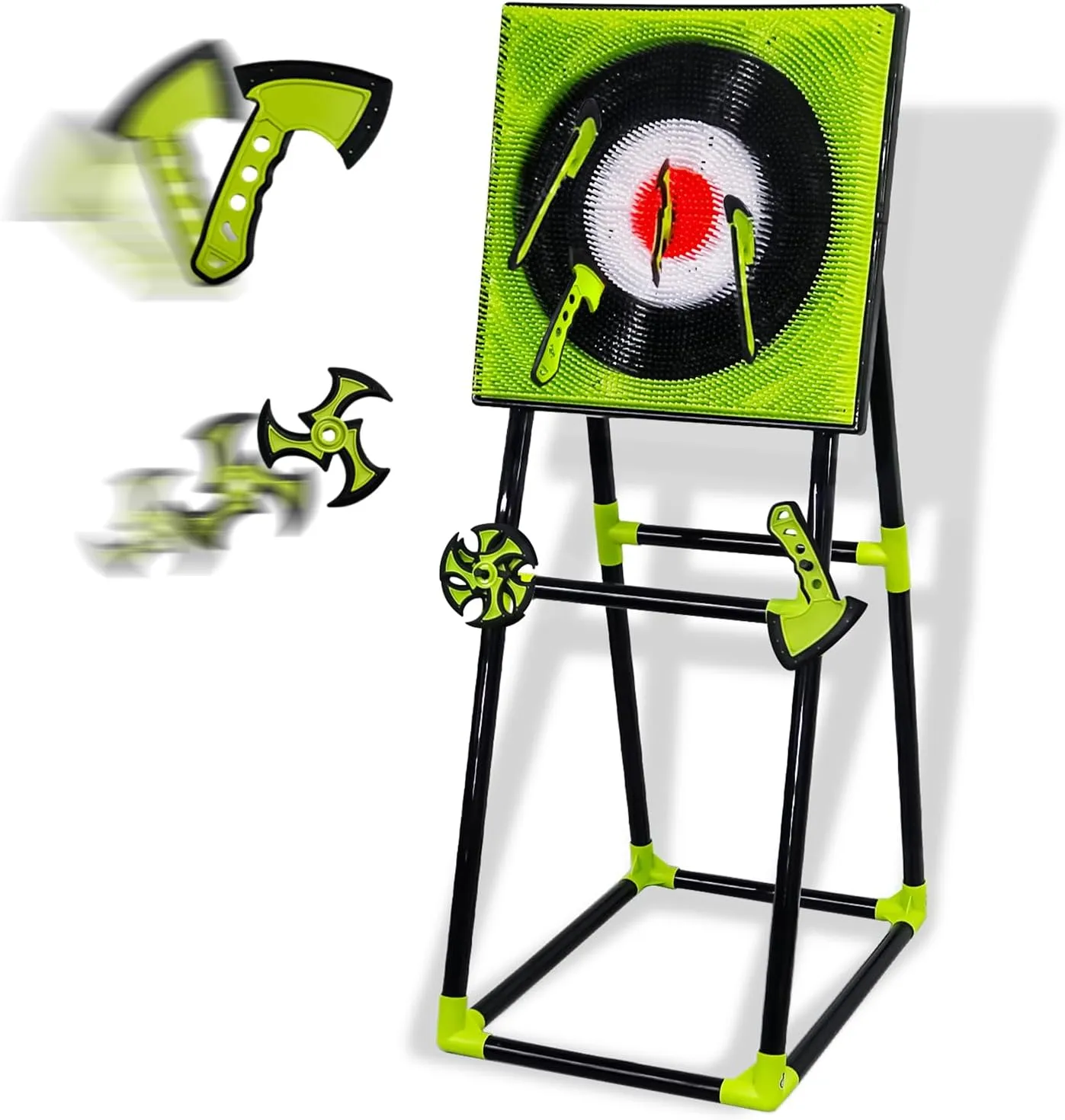 Luxury Frame Axe Throwing Game for Backyard, Throwing Axe Set Equipped with 3 Target Axes and 3 Throwing Boomerangs, Suitable for Indoor and Outdoor Games