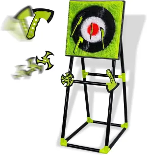 Luxury Frame Axe Throwing Game for Backyard, Throwing Axe Set Equipped with 3 Target Axes and 3 Throwing Boomerangs, Suitable for Indoor and Outdoor Games