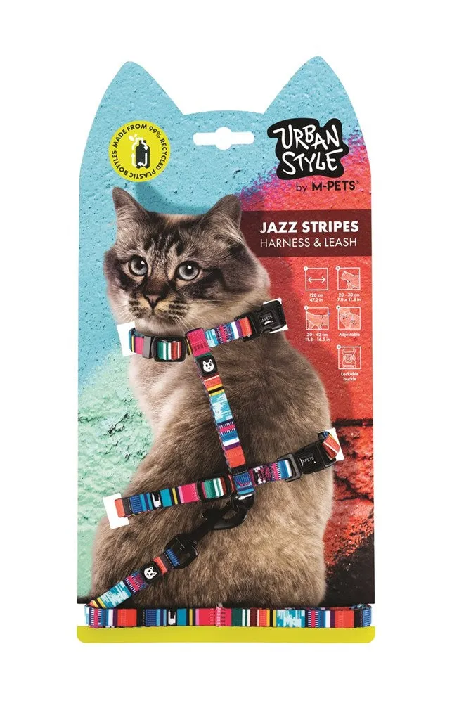 M-Pets Cat Harness and Leash Set- Freestyle