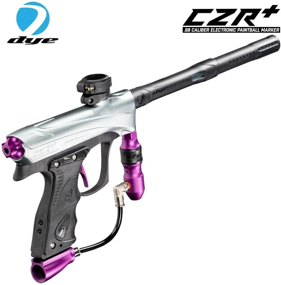 Maddog DYE CZR  Full Auto Electronic Paintball Gun Marker Advanced Starter Package | HPA Tank, Empire Halo Too Loader, Paintball Harness & Pods